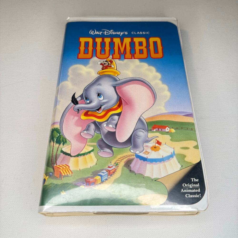 Walt Disney Dumbo VHS 1985 Black Diamond Classics Clamshell Vintage